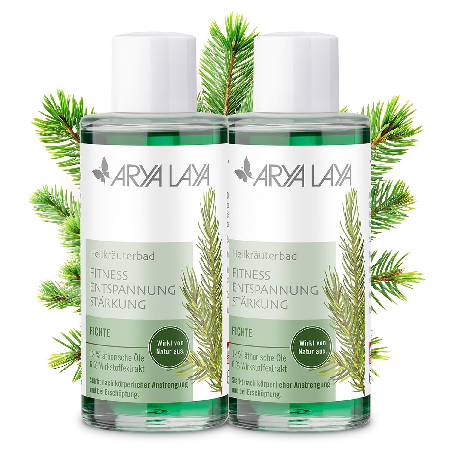 arya-laya-heilkr-uterbad-fichte-2x100-ml-badezusatz image 1