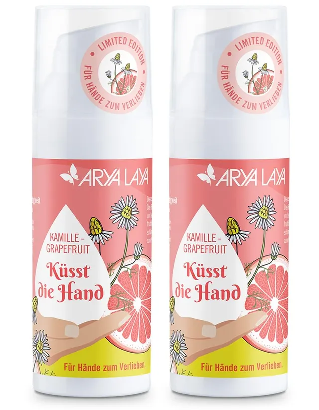 arya-laya-kamille-grapefruit-handcreme-2x50-ml-naturkosmetik image 1